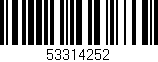 Código de barras (EAN, GTIN, SKU, ISBN): '53314252'