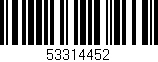 Código de barras (EAN, GTIN, SKU, ISBN): '53314452'