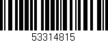 Código de barras (EAN, GTIN, SKU, ISBN): '53314815'