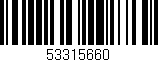Código de barras (EAN, GTIN, SKU, ISBN): '53315660'