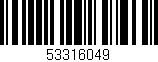 Código de barras (EAN, GTIN, SKU, ISBN): '53316049'