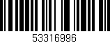 Código de barras (EAN, GTIN, SKU, ISBN): '53316996'
