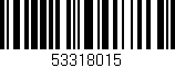 Código de barras (EAN, GTIN, SKU, ISBN): '53318015'