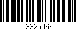 Código de barras (EAN, GTIN, SKU, ISBN): '53325066'
