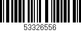 Código de barras (EAN, GTIN, SKU, ISBN): '53326556'