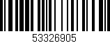 Código de barras (EAN, GTIN, SKU, ISBN): '53326905'