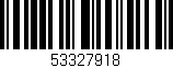 Código de barras (EAN, GTIN, SKU, ISBN): '53327918'