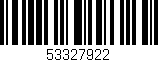 Código de barras (EAN, GTIN, SKU, ISBN): '53327922'