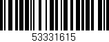 Código de barras (EAN, GTIN, SKU, ISBN): '53331615'