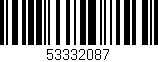 Código de barras (EAN, GTIN, SKU, ISBN): '53332087'