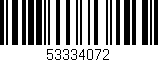 Código de barras (EAN, GTIN, SKU, ISBN): '53334072'