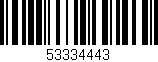 Código de barras (EAN, GTIN, SKU, ISBN): '53334443'