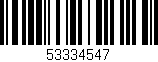Código de barras (EAN, GTIN, SKU, ISBN): '53334547'