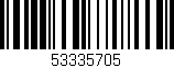 Código de barras (EAN, GTIN, SKU, ISBN): '53335705'