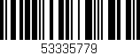 Código de barras (EAN, GTIN, SKU, ISBN): '53335779'