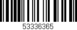 Código de barras (EAN, GTIN, SKU, ISBN): '53336365'