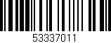 Código de barras (EAN, GTIN, SKU, ISBN): '53337011'