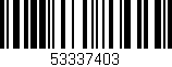 Código de barras (EAN, GTIN, SKU, ISBN): '53337403'