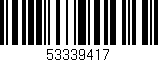 Código de barras (EAN, GTIN, SKU, ISBN): '53339417'