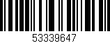 Código de barras (EAN, GTIN, SKU, ISBN): '53339647'
