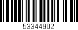 Código de barras (EAN, GTIN, SKU, ISBN): '53344902'