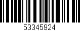 Código de barras (EAN, GTIN, SKU, ISBN): '53345924'