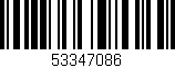 Código de barras (EAN, GTIN, SKU, ISBN): '53347086'