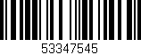 Código de barras (EAN, GTIN, SKU, ISBN): '53347545'