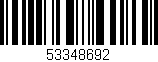 Código de barras (EAN, GTIN, SKU, ISBN): '53348692'