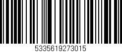 Código de barras (EAN, GTIN, SKU, ISBN): '5335619273015'