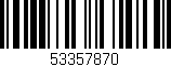 Código de barras (EAN, GTIN, SKU, ISBN): '53357870'
