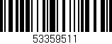 Código de barras (EAN, GTIN, SKU, ISBN): '53359511'