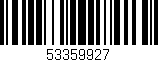 Código de barras (EAN, GTIN, SKU, ISBN): '53359927'