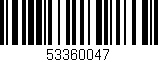 Código de barras (EAN, GTIN, SKU, ISBN): '53360047'