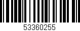 Código de barras (EAN, GTIN, SKU, ISBN): '53360255'