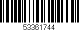Código de barras (EAN, GTIN, SKU, ISBN): '53361744'