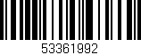 Código de barras (EAN, GTIN, SKU, ISBN): '53361992'