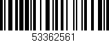 Código de barras (EAN, GTIN, SKU, ISBN): '53362561'