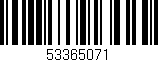 Código de barras (EAN, GTIN, SKU, ISBN): '53365071'
