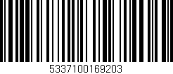 Código de barras (EAN, GTIN, SKU, ISBN): '5337100169203'