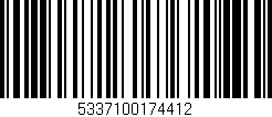Código de barras (EAN, GTIN, SKU, ISBN): '5337100174412'