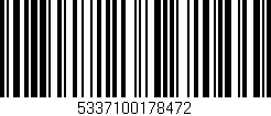 Código de barras (EAN, GTIN, SKU, ISBN): '5337100178472'