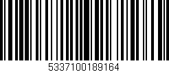 Código de barras (EAN, GTIN, SKU, ISBN): '5337100189164'