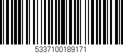 Código de barras (EAN, GTIN, SKU, ISBN): '5337100189171'