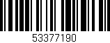 Código de barras (EAN, GTIN, SKU, ISBN): '53377190'