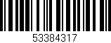 Código de barras (EAN, GTIN, SKU, ISBN): '53384317'