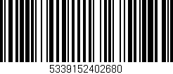 Código de barras (EAN, GTIN, SKU, ISBN): '5339152402680'