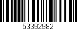 Código de barras (EAN, GTIN, SKU, ISBN): '53392982'