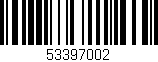 Código de barras (EAN, GTIN, SKU, ISBN): '53397002'