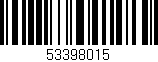 Código de barras (EAN, GTIN, SKU, ISBN): '53398015'